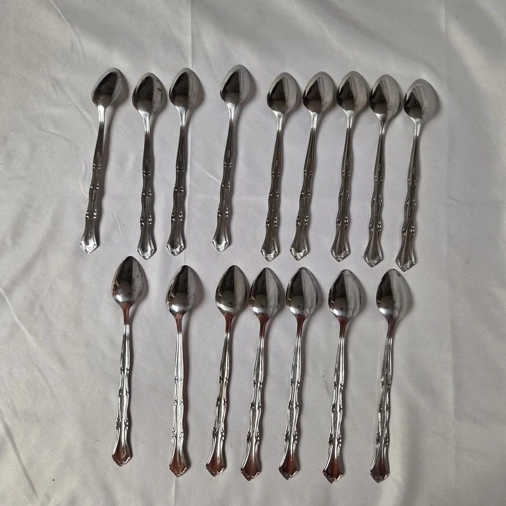 Onieda Colonial Mood Northland Stainless Ice Tea Spoons‎ Vintage Replacement